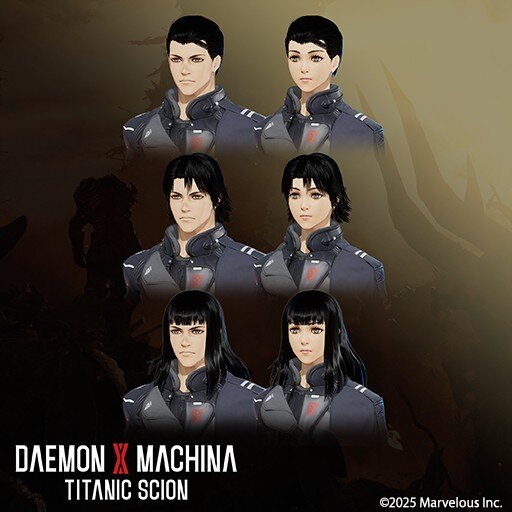 デモンエクスマキナ タイタニックサイオン 髪型セット３